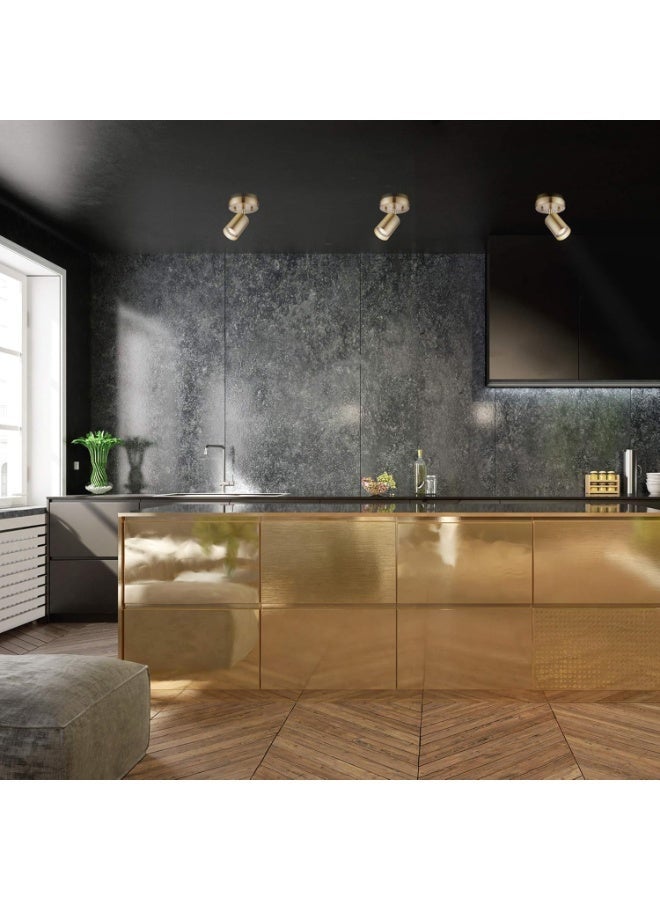 المفتاحة مصباح سقف كهربائي من نوع AL Miftah Electric Pratt، بإضاءة واحدة، تشطيب نحاسي غير لامع وذهبي، قابل للتعديل، مصباح سقف عصري صناعي للمطبخ، الردهة، غرفة المعيشة - Image 3